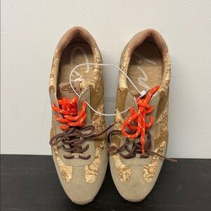 Circus by Sam Edelman Tan and Orange Sneakers